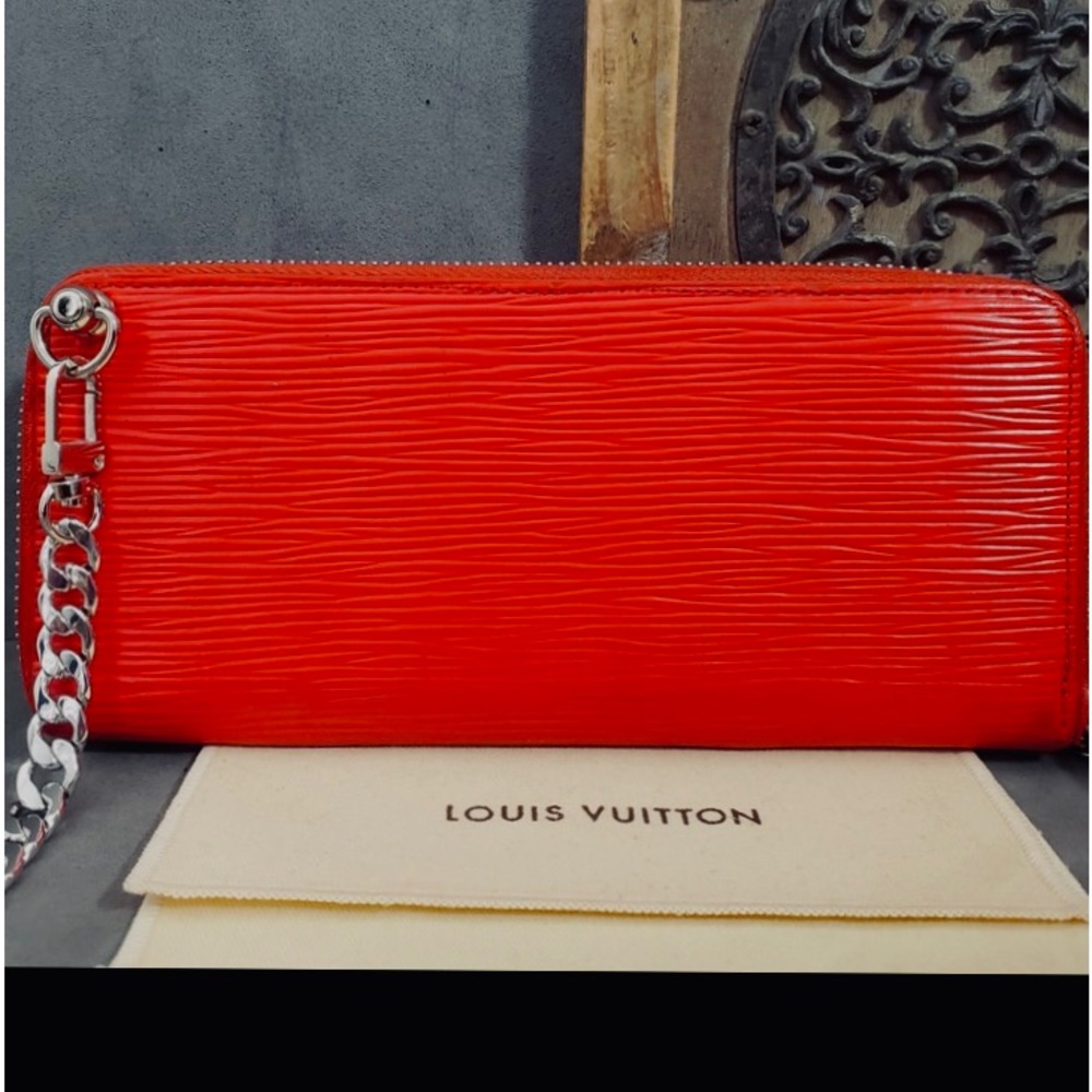 Louis Vuitton Clemence Zippy Epi Wallet on a chain